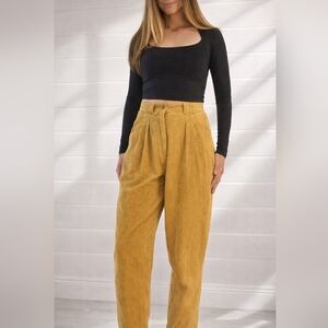 Women's Mustard Corduroy Trousers